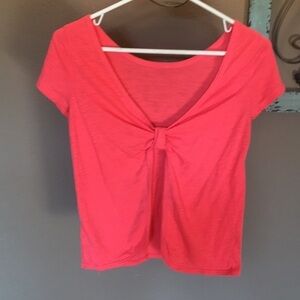 Aeropostale open back crop top coral size S
